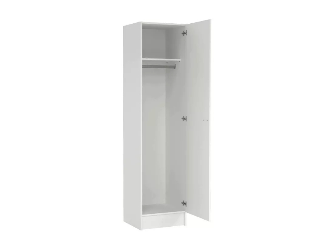 Grande Garde-robe Airone, Meubles de chambre, Penderie de plain-pied, Placard à vêtements, 49x47 h200 cm, Blanc