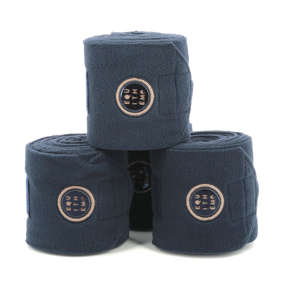 Equitheme SKOLSTART - Bandes de polo x4 marine