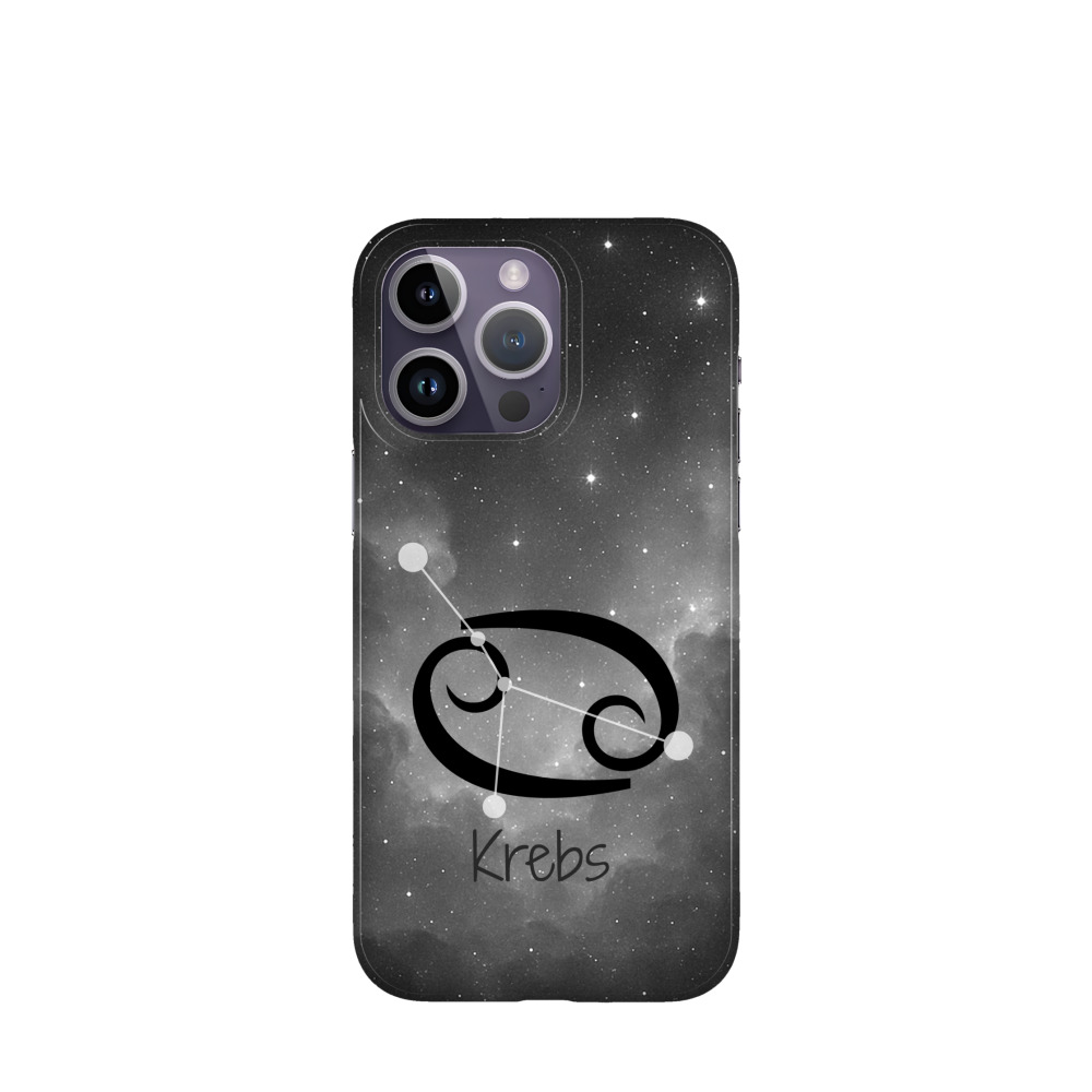iPhone 14 Pro Max Kunststoff Hülle Krebs 4 - Grau