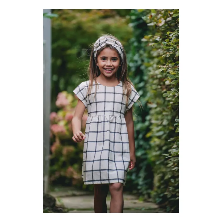 Loir Robe Elisabeth à Carreaux | Blanc