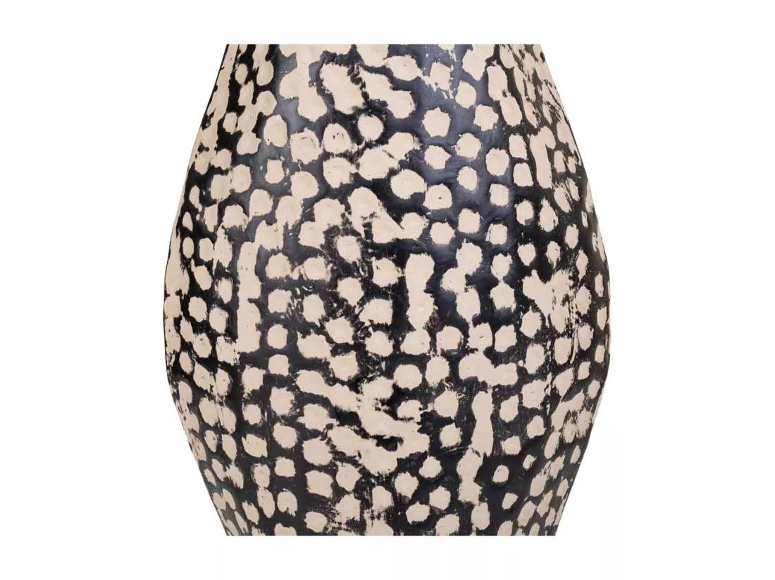 Vase en métal noir 23x07x52,5h