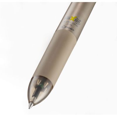 Frixion Ball 4 Couleurs - Roller encre gel effaçable - corps champagne - pointe fine