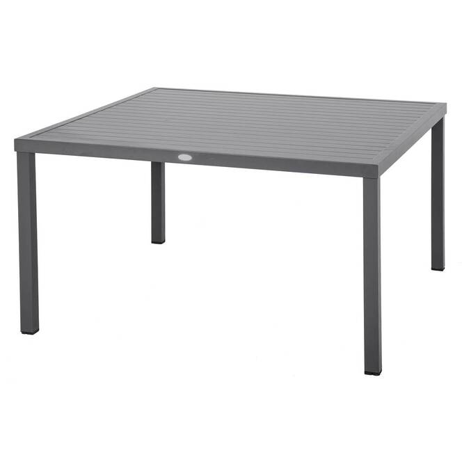 Table de jardin carrée PIAZZA Graphite