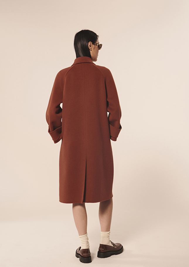 Manteau Maggymarron en laine double face