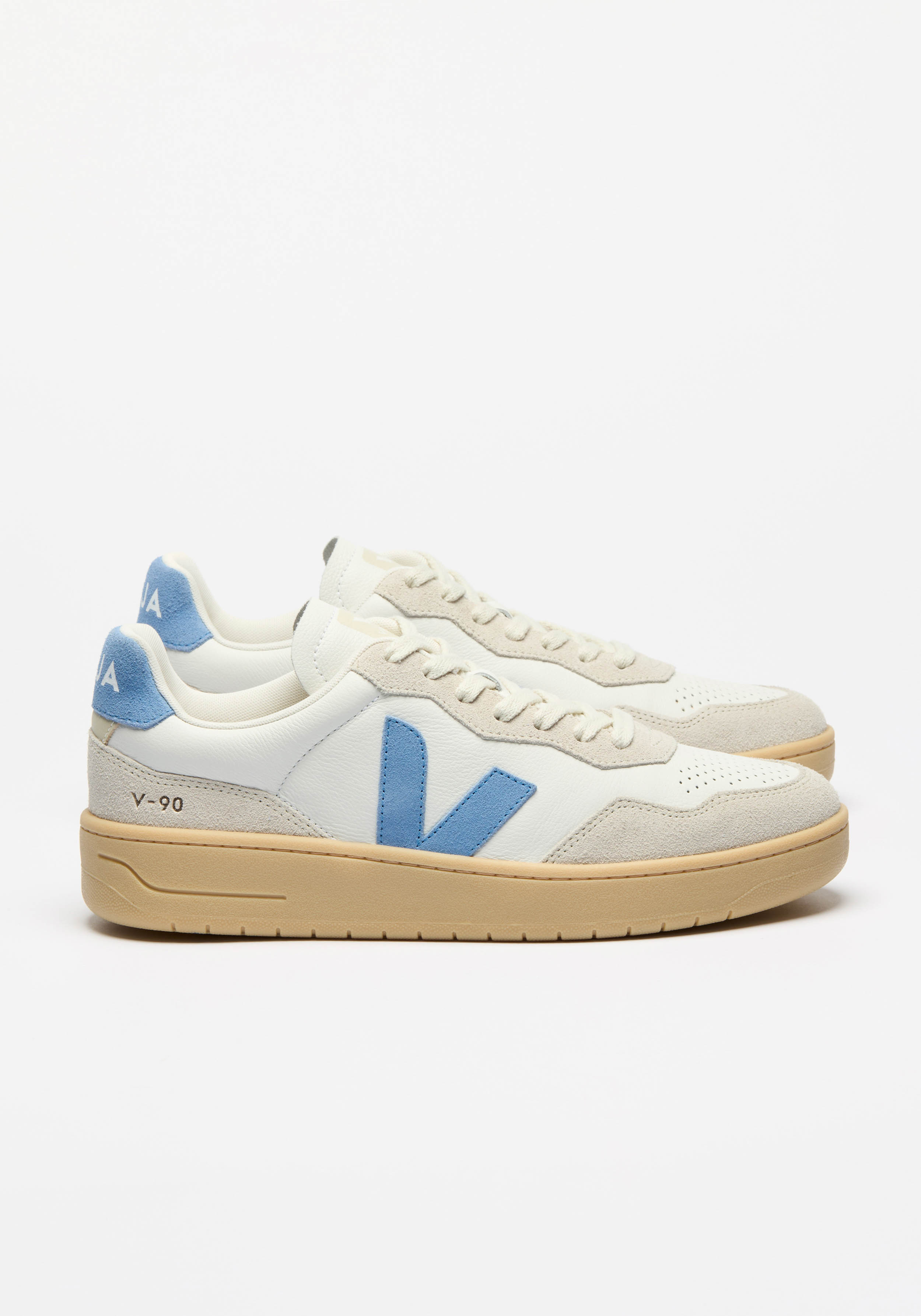Veja Sneaker V-90 O.T. Leather Extra White Aqua Natural