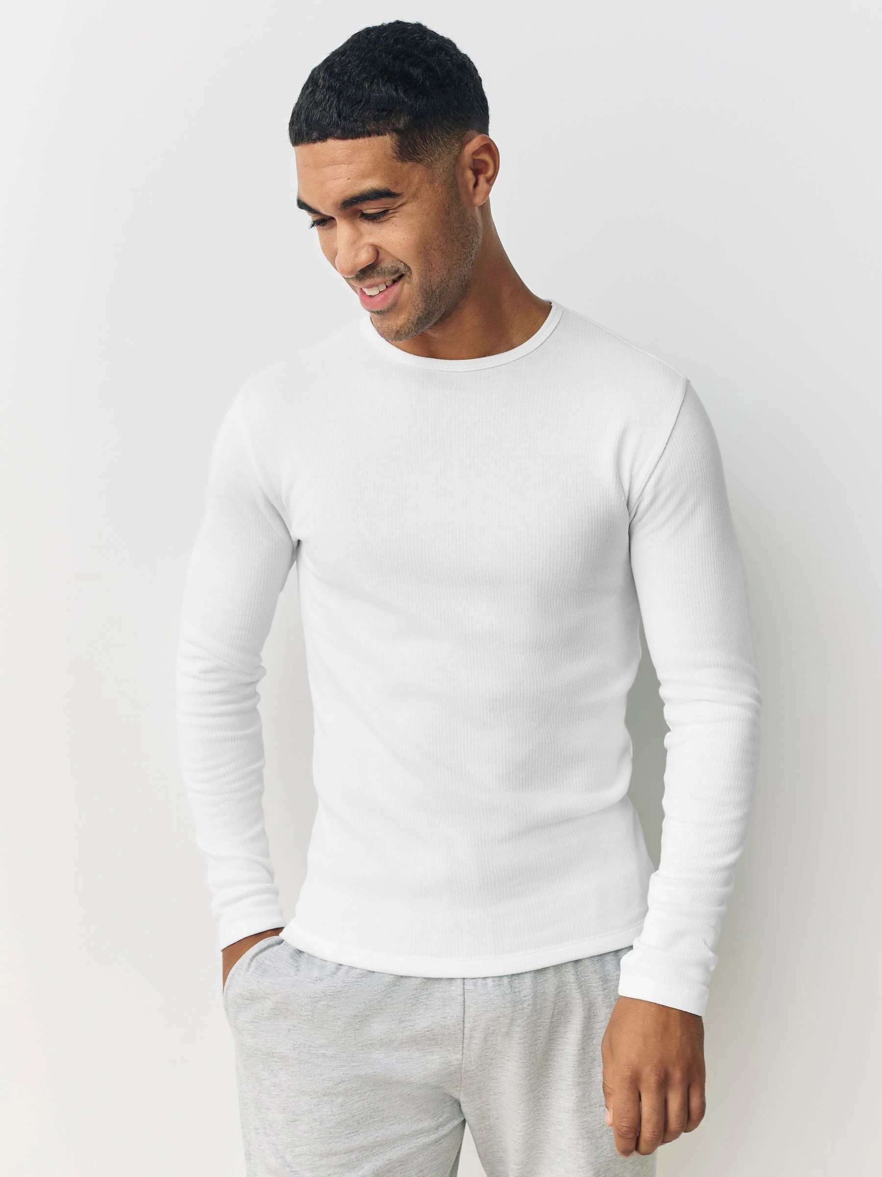 Wit - Verpakking van 2 - Thermogen Long Sleeve Top