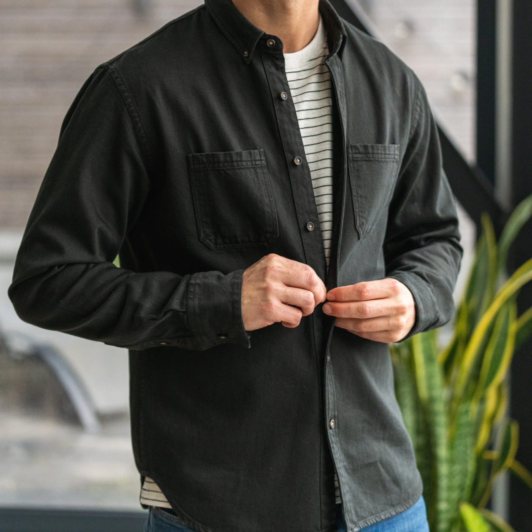 Chemise en denim | Noir