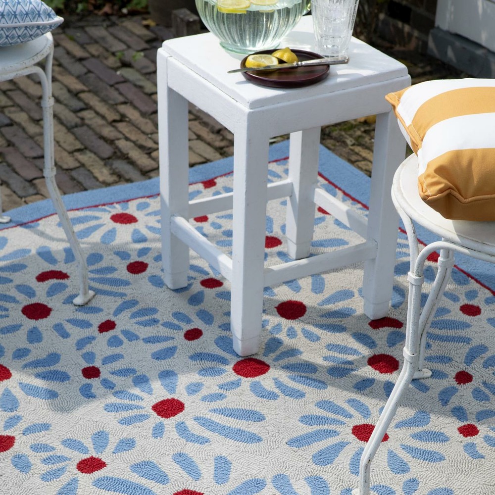 Tapis extérieur bleu 200x280 cm