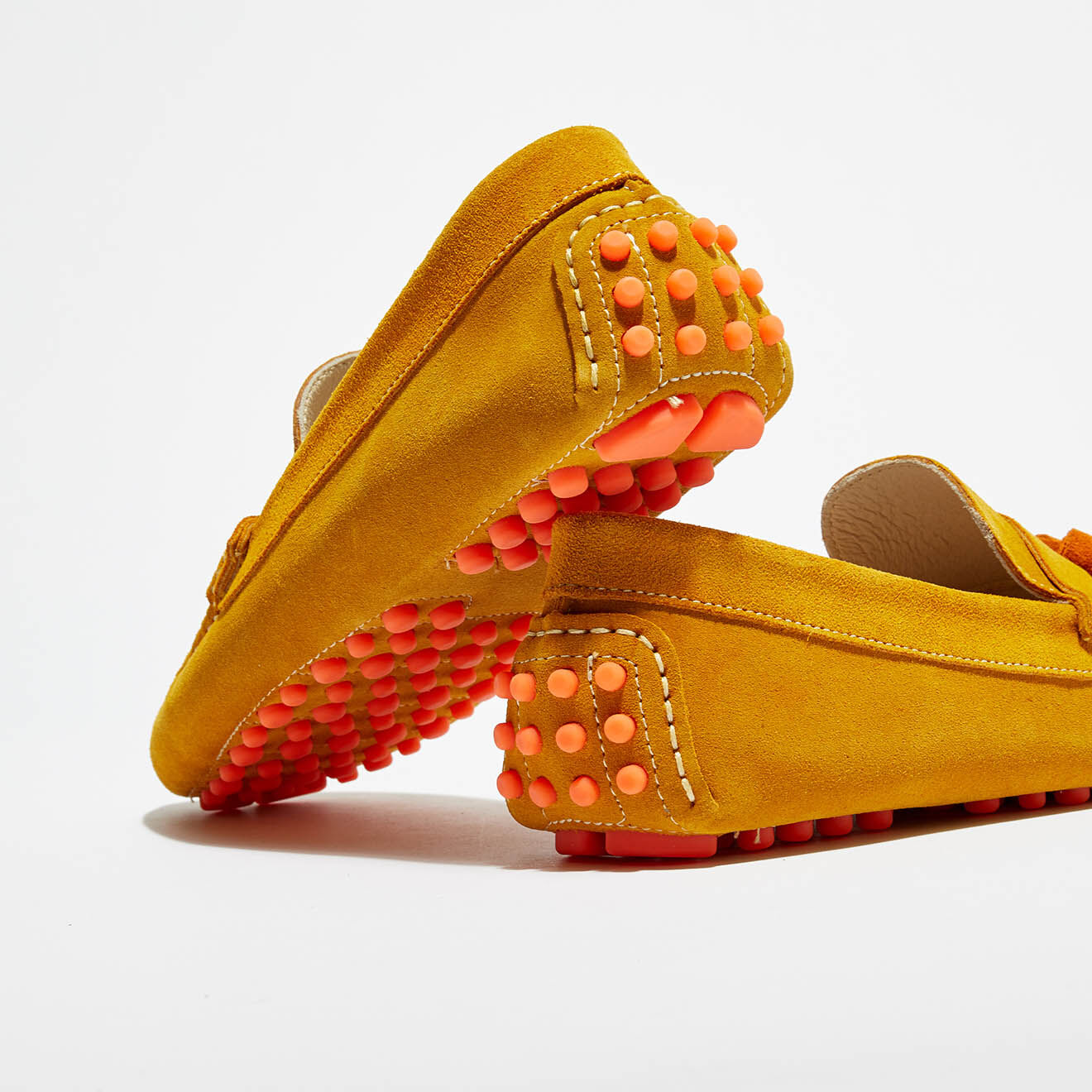Flavio Création Mocassins en Velours Cuir Manu camel