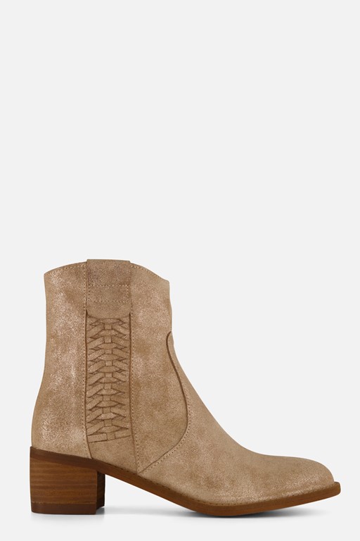 Aqa Enkellaarsjes beige Suede