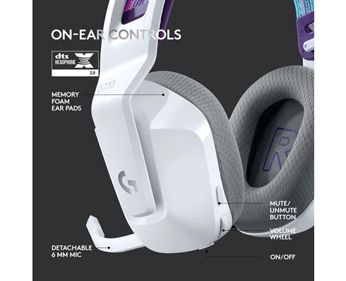 Logitech G733 Lightspeed Headset - White