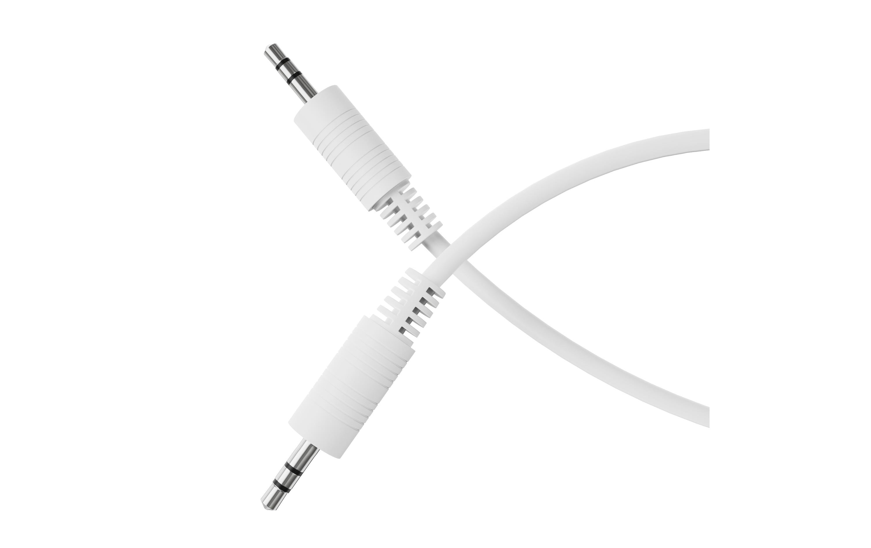 Audio-Kabel 3.5 mm Klinke - 3.5 mm Klinke 1 m, WeissAudio Kabel, 3.5 mm Klinke auf 3.5 mm Klinke, 1.00 m, weiss