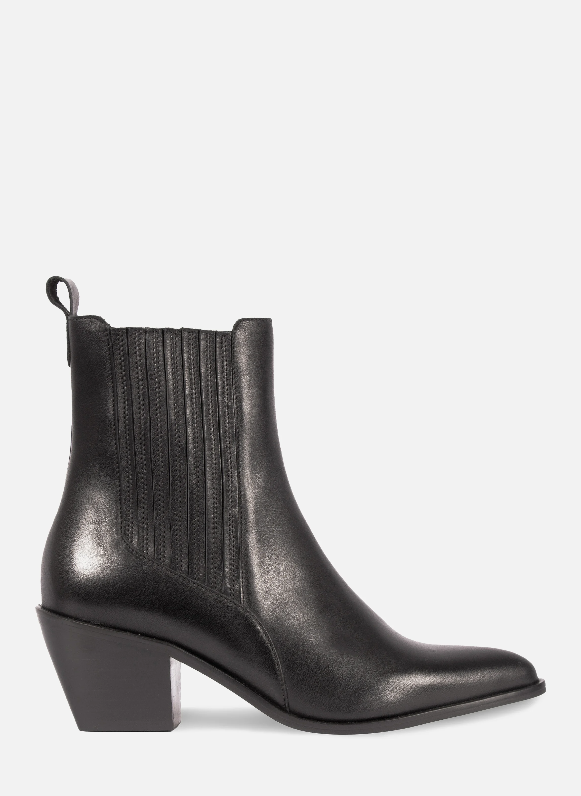 Bottines santiag cuir | Noir