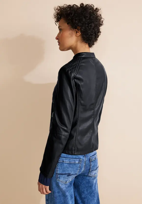 Kurze Bikerjacke - gravity blue