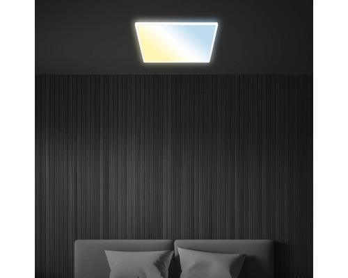 Dimbaar LED-paneel 55W 6000 lm 4000 K CCT verstelbaar wit 56x56 cm slank wit + achtergrondverlichtingseffect