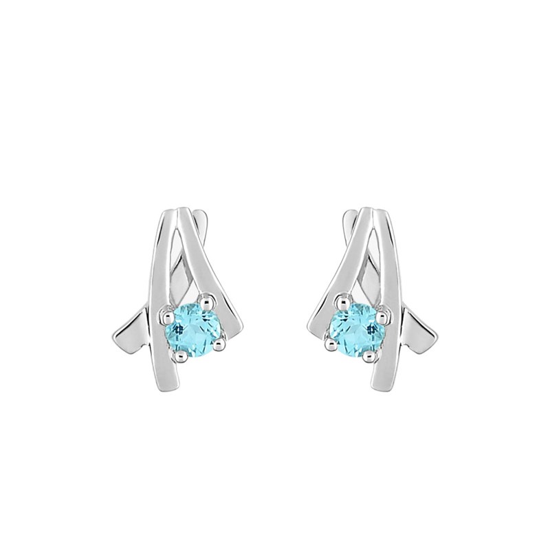Boucles d'oreilles femme - topaze - Or 18 Carats