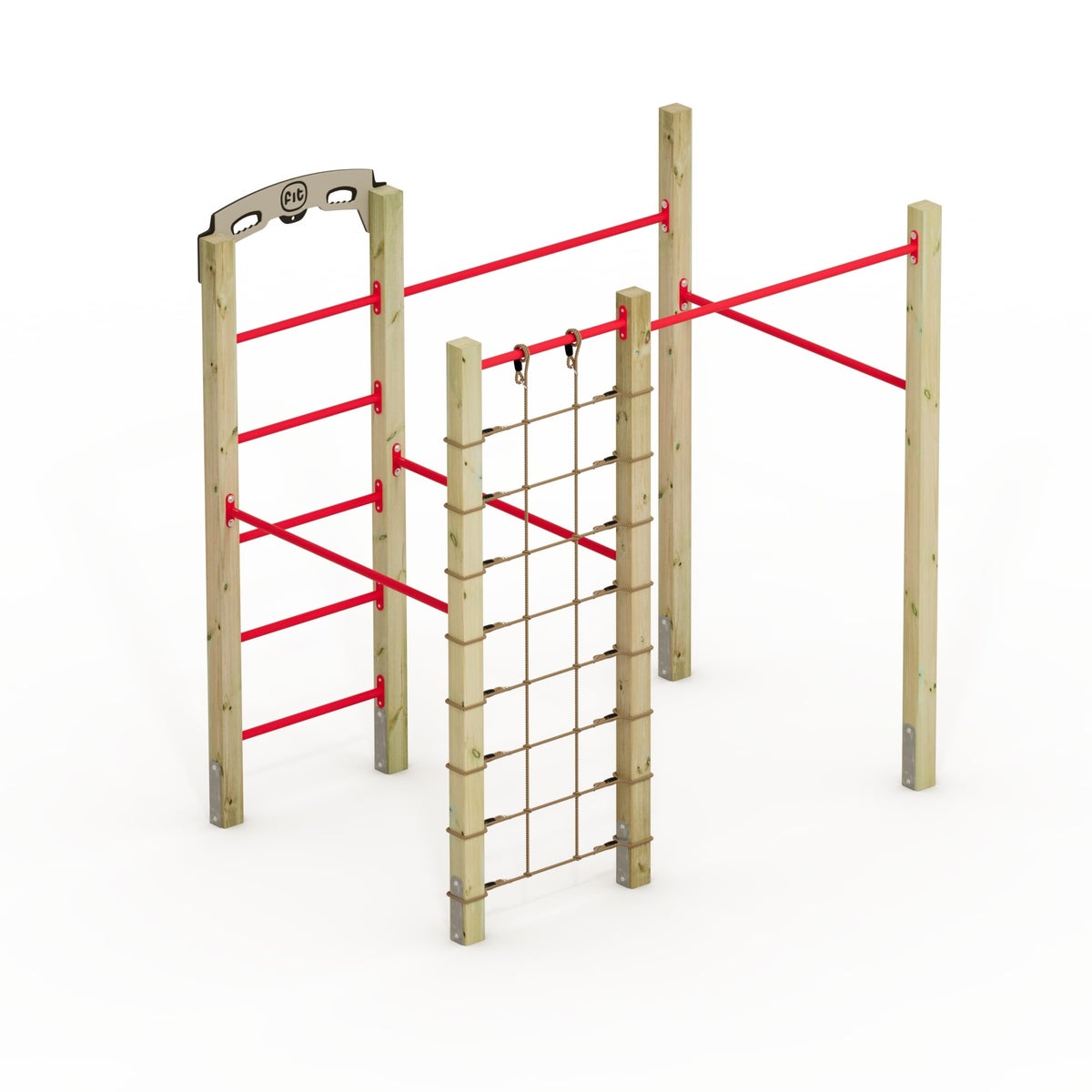 WICKEY FIT Base 625 – outdoor fitnesstoestel – rood