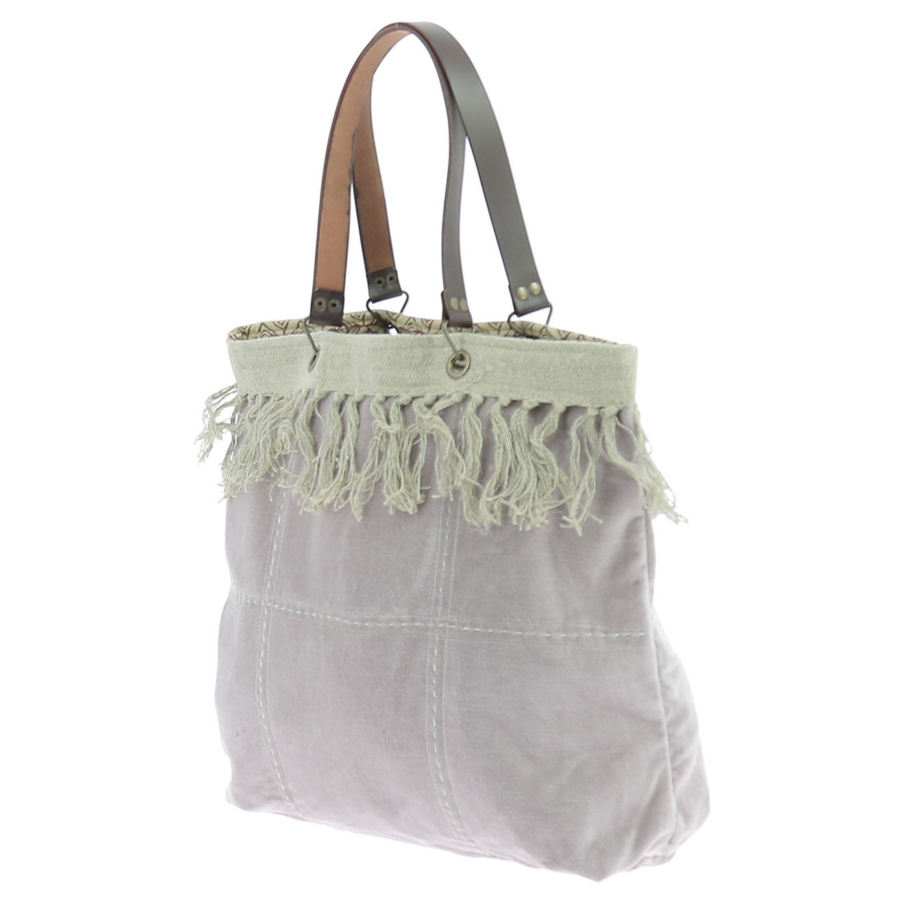 En Fil d'Indienne Sac Cabas Medium Boho lilas - 40x40x12 cm