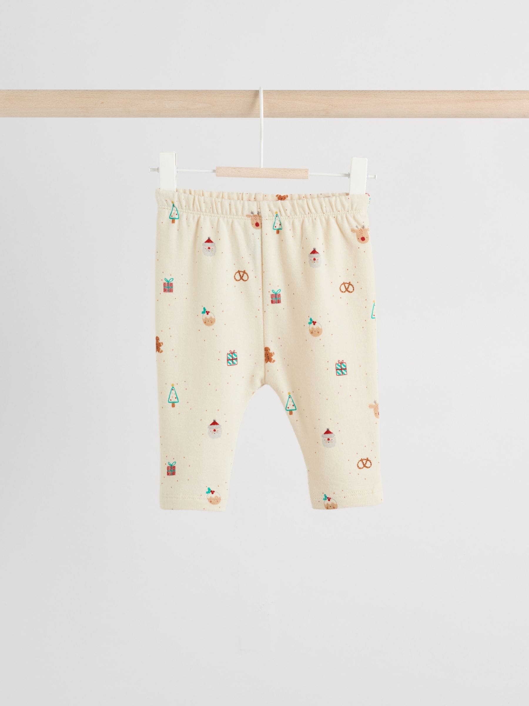 Crème - Kerstmis Sweat en Joggingbroek Baby Set (0mnd-2jr)