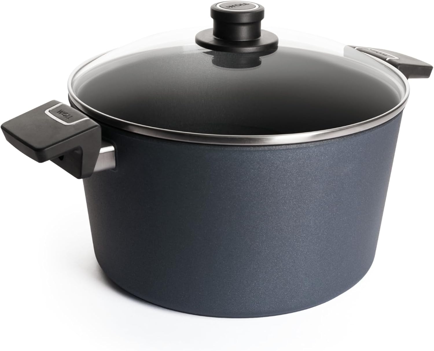 Woll Diamond Lite Topf mit Glasdeckel in Box - Induktiv -, Ø 28 cm, 15.5 cm hoch, 8.5 Liter - Geeignet für alle Herdarten, Aluminiumguss, Antihaft-Versiegelung, backofenfest, anthrazit