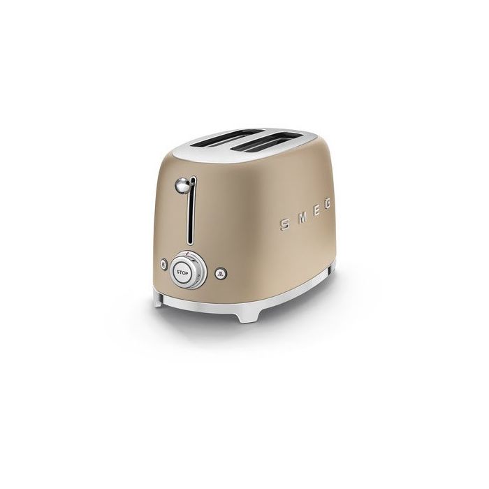 SMEG Toaster 2-Schlitz 50's Retro Style TSF01CHMEU Champagner Matt