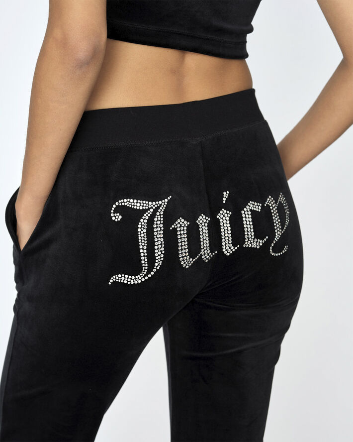 Juicy Couture Del Ray Diamante Track Pant Black