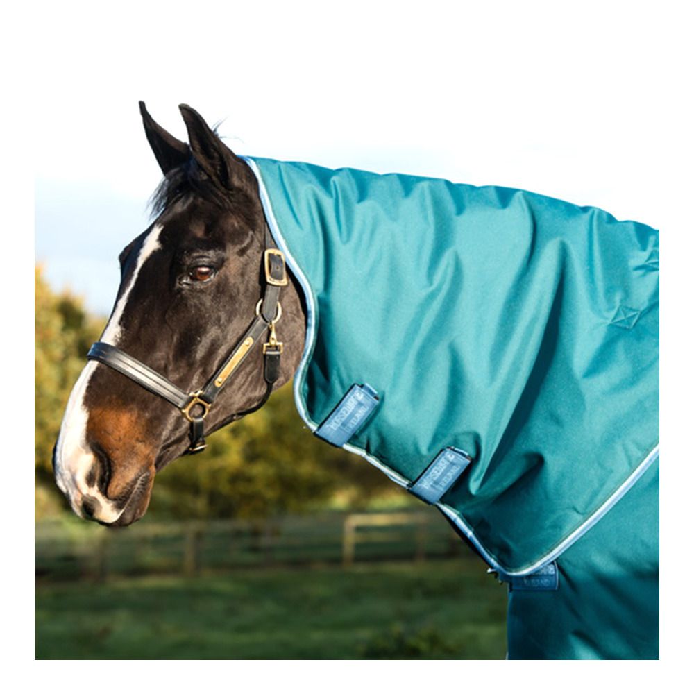 Horseware AMIGO BRAVO 12 REFL PLUS 400G - Couverture de paddock + couvre-cou storm green/turquoise/aqua
