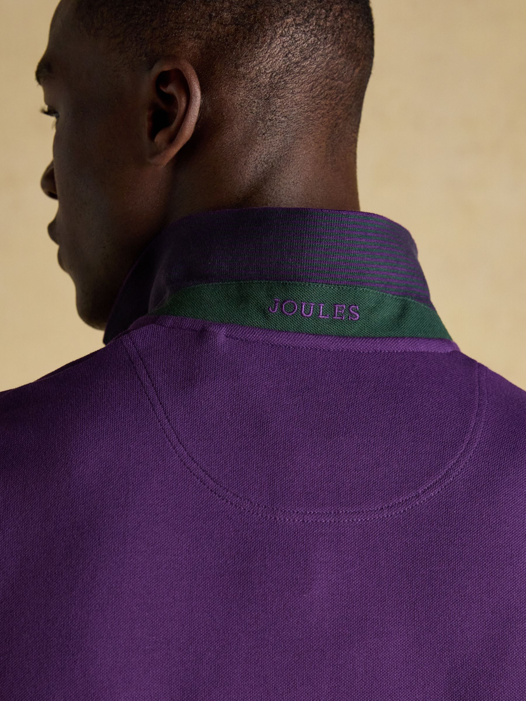 Donkerpaars - Joules Woody pigué poloshirt van katoen