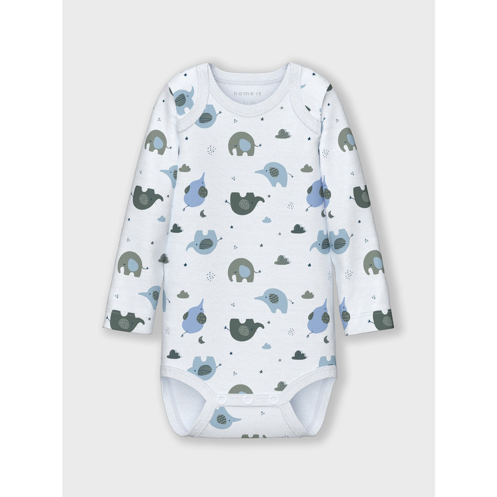 Køb Name It Baby Blue Body 3-pak Baby Elephant Noos