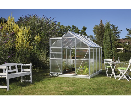 Vitavia Comet 5000 kas, dubbelwandige polycarbonaat panelen, 4 mm dik, 195 x 257 cm, aluminium