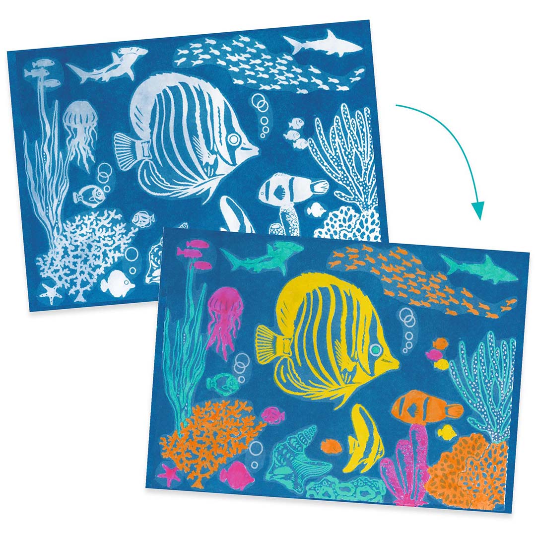 djeco knutselset cyanotype ultramarine