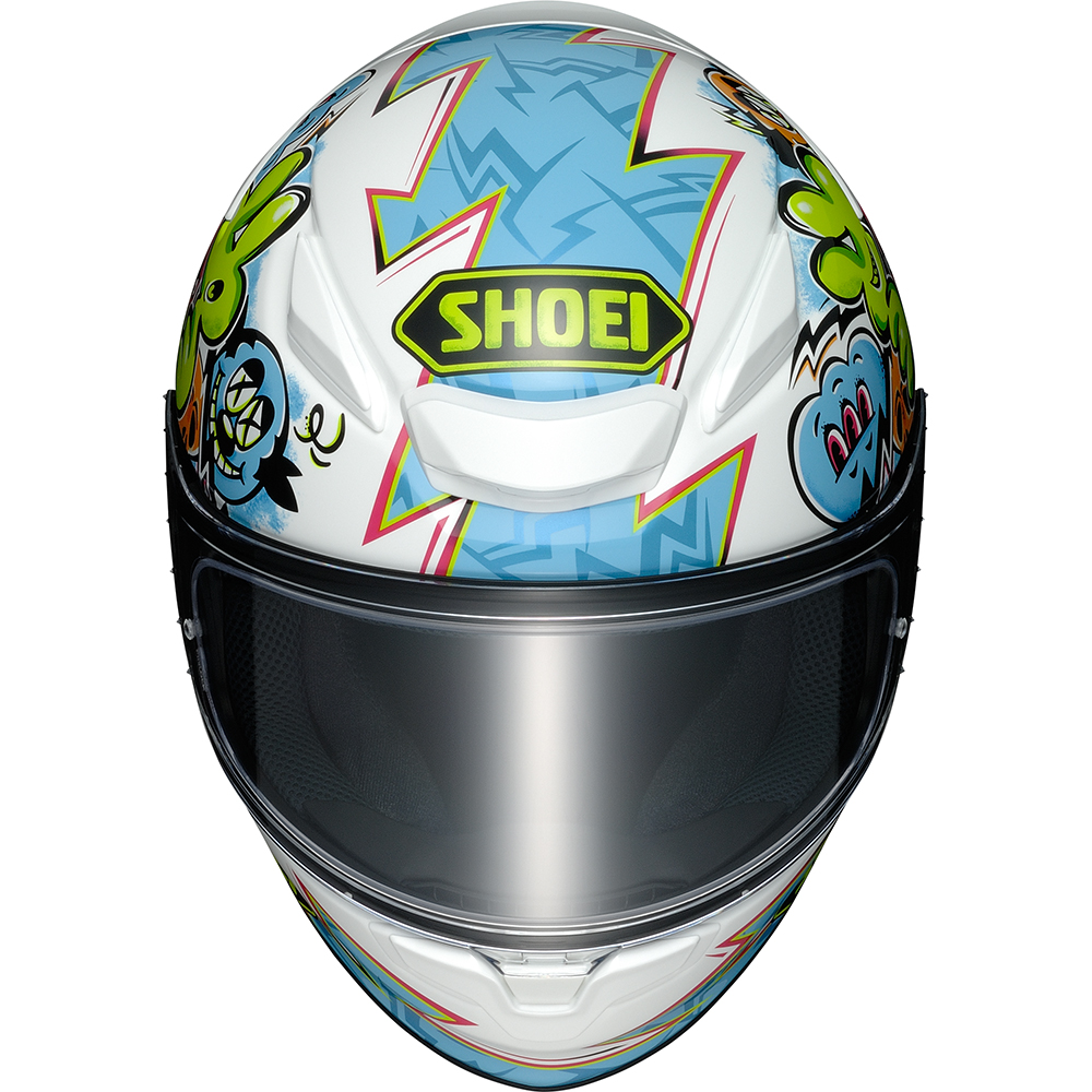 Shoei - Casque NXR2 Mural TC-10 / Blanc / Bleu Clair / Vert