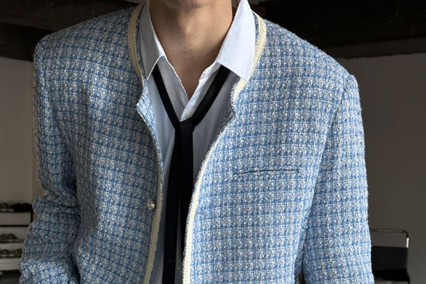 SeoulPop - Geruit Tweed Jasje