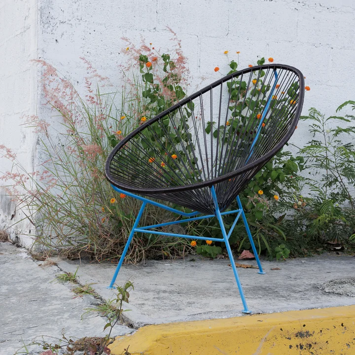 Acapulco Design - Acapulco Classic Chair, aqua verde / schwarz