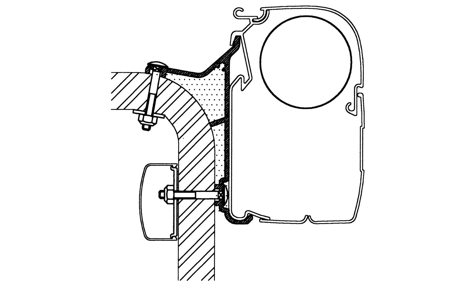 Thule Hymer B2 Klasse Adapter für Serie 5 3,0m