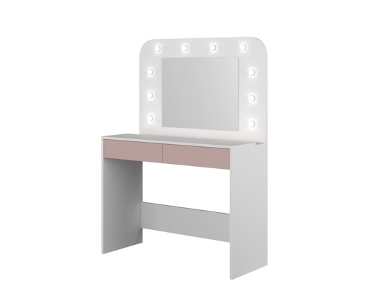 TERRE DE NUIT - Coiffeuse enfant Coiffeuse avec miroir rose