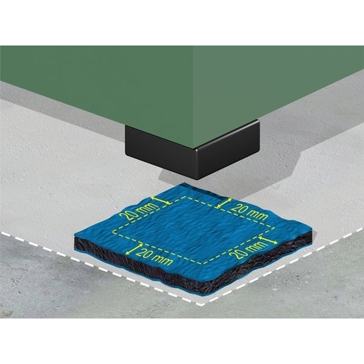 Dalle anti-vibration pour charge lourde - 50 x 50 cm