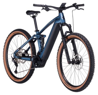VTT Électrique Tout-Suspendu Cube Stereo Hybrid 120 Race 750 Shimano Deore/XT 12V 750 Wh 27.5'' Bleu Petrol