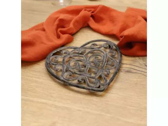 Dessous de plat en fonte gris 17 x 18 cm