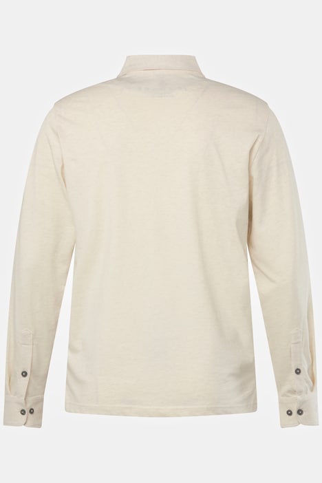 JP AWARE Poloshirt, Langarm mit Manschetten, GOTS zertifizierte Biobaumwolle