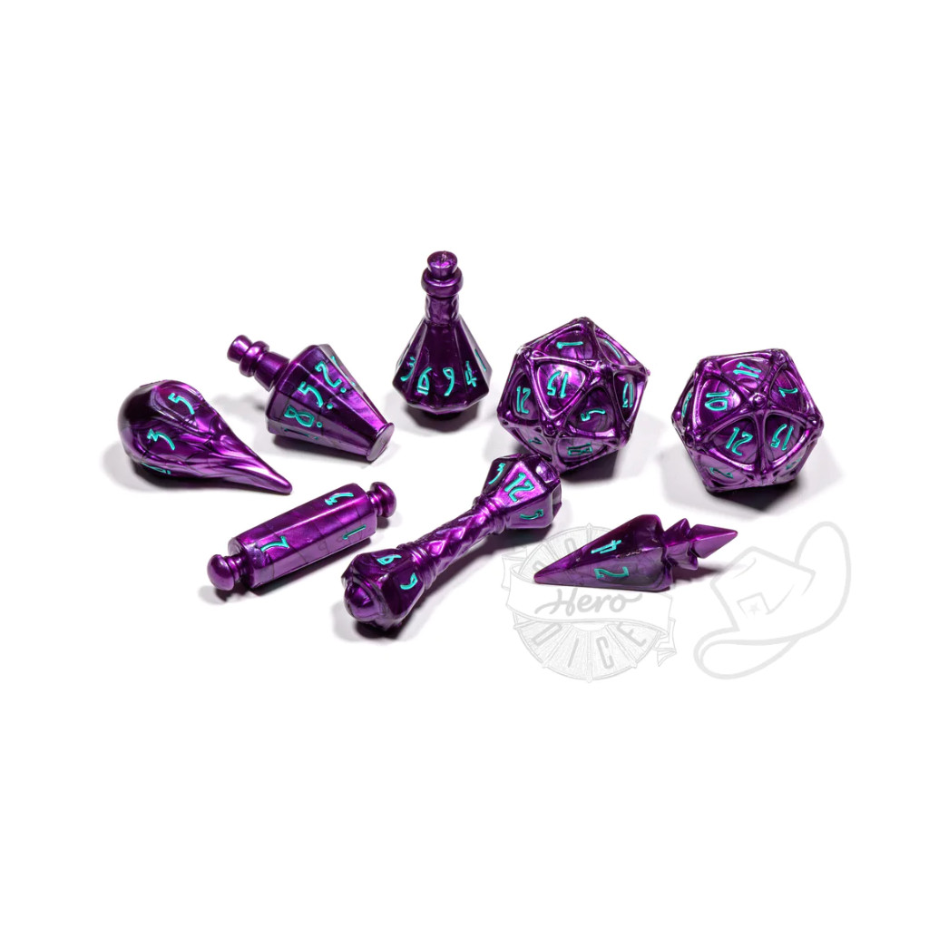 Set de 8 Dés JDR Polyhero Dice : Wizard