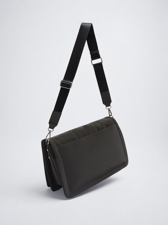 Bolsa de ombro acolchoada - Preta