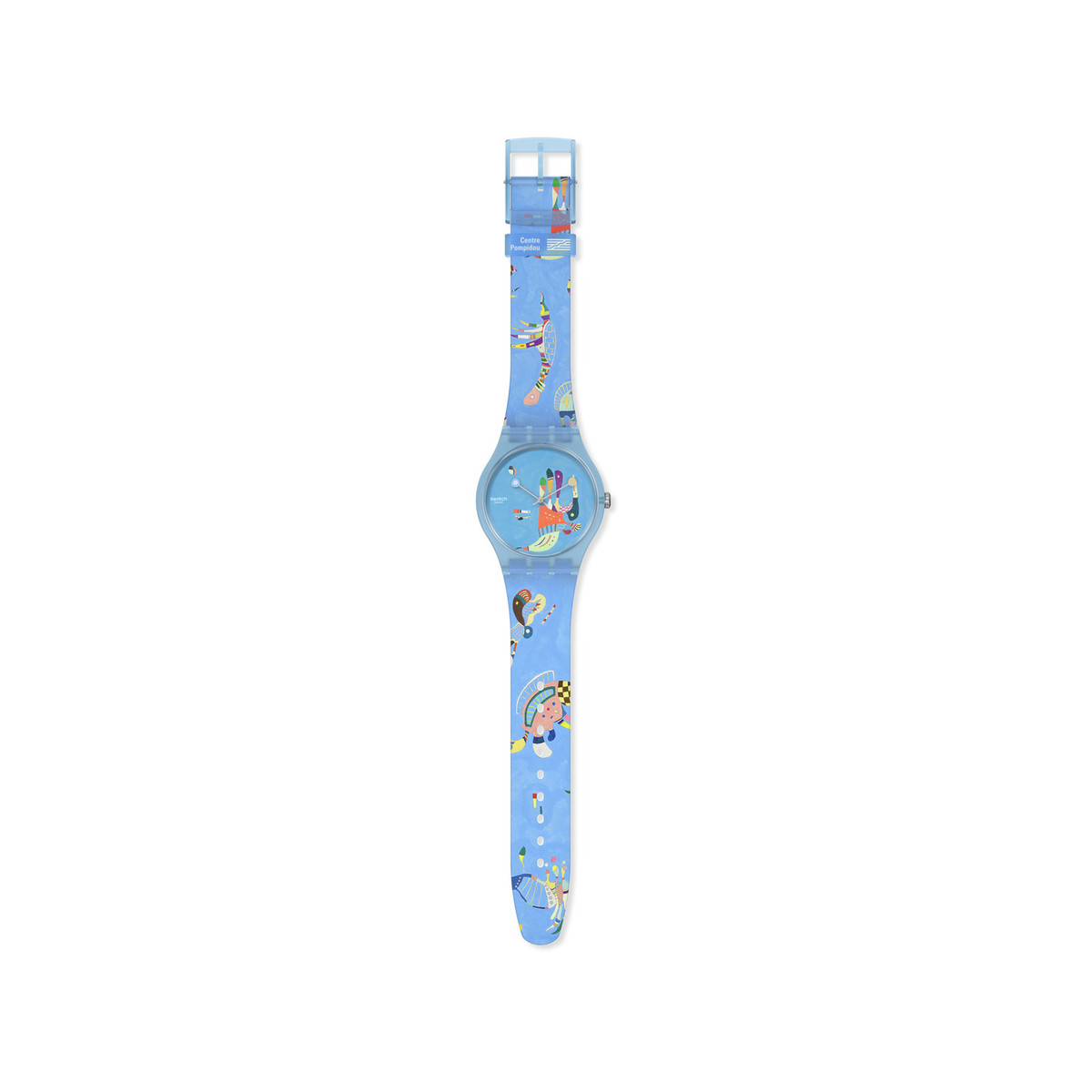 Montre Swatch mixte plastique bracelet silicone bleu