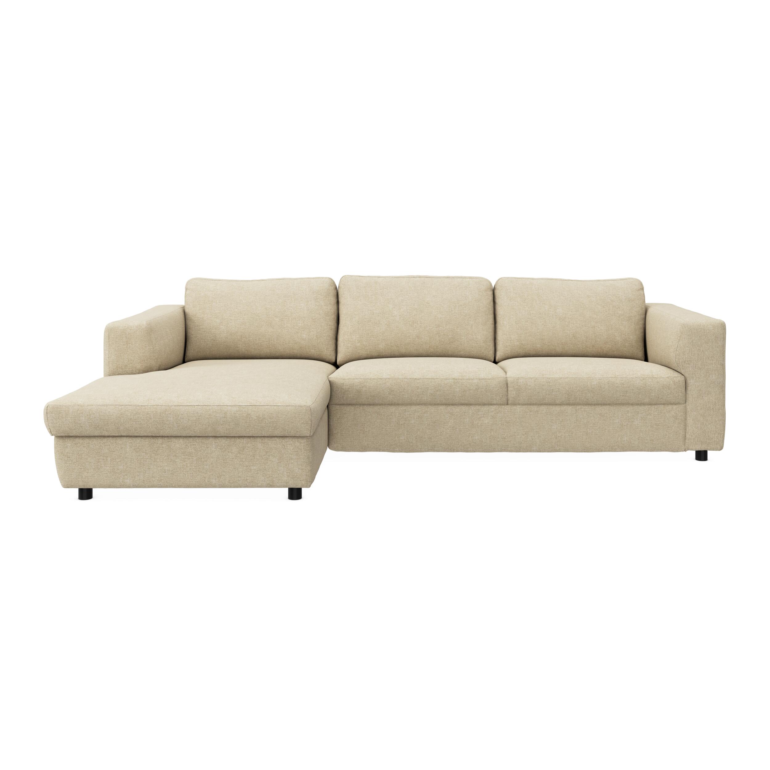 Lean venstrevendt sofa med chaiselong