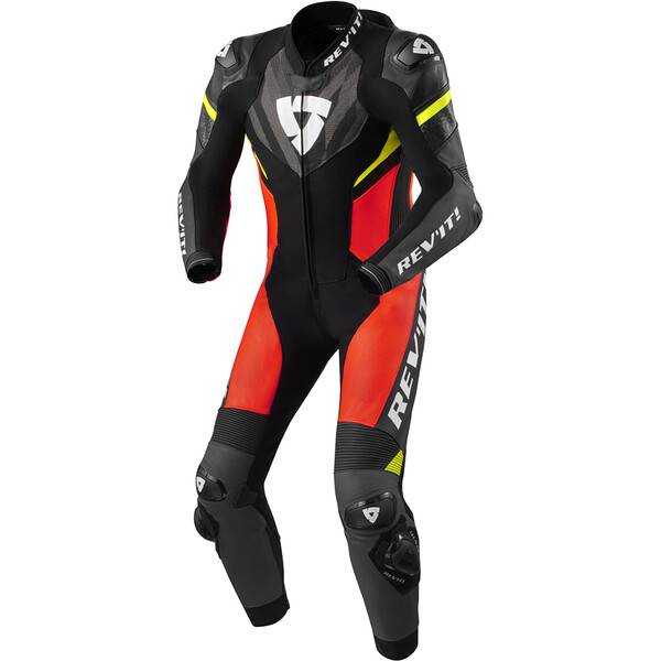 Rev'it - Combinaison Hyperspeed 2 Noir / Rouge fluo