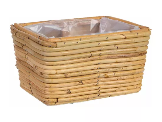 Panier rectangulaire en bambou 22x16x12h cm