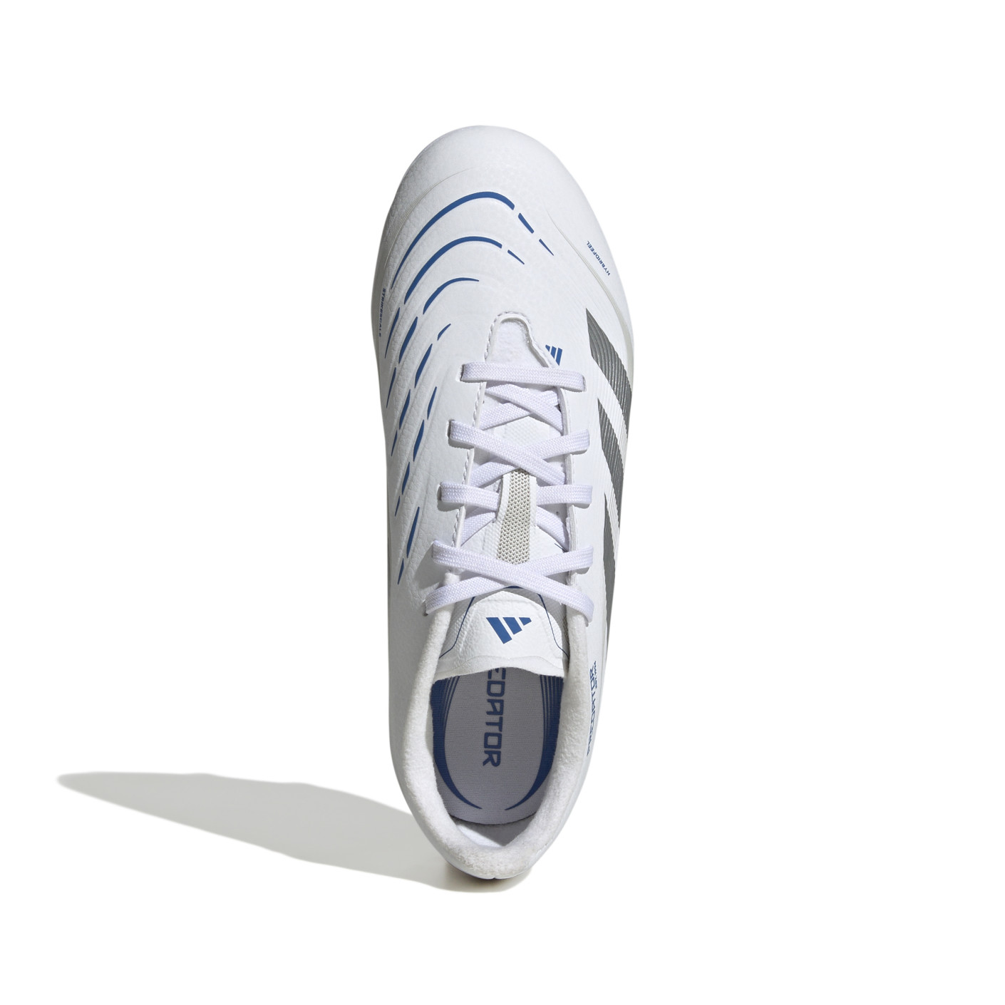 Adidas Predator League Gras / Kunstgras Voetbalschoenen (MG) Kids Wit Zilver Blauw