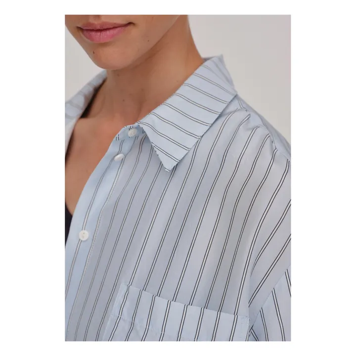 HERSKIND Chemise River Soie | Bleu Clair