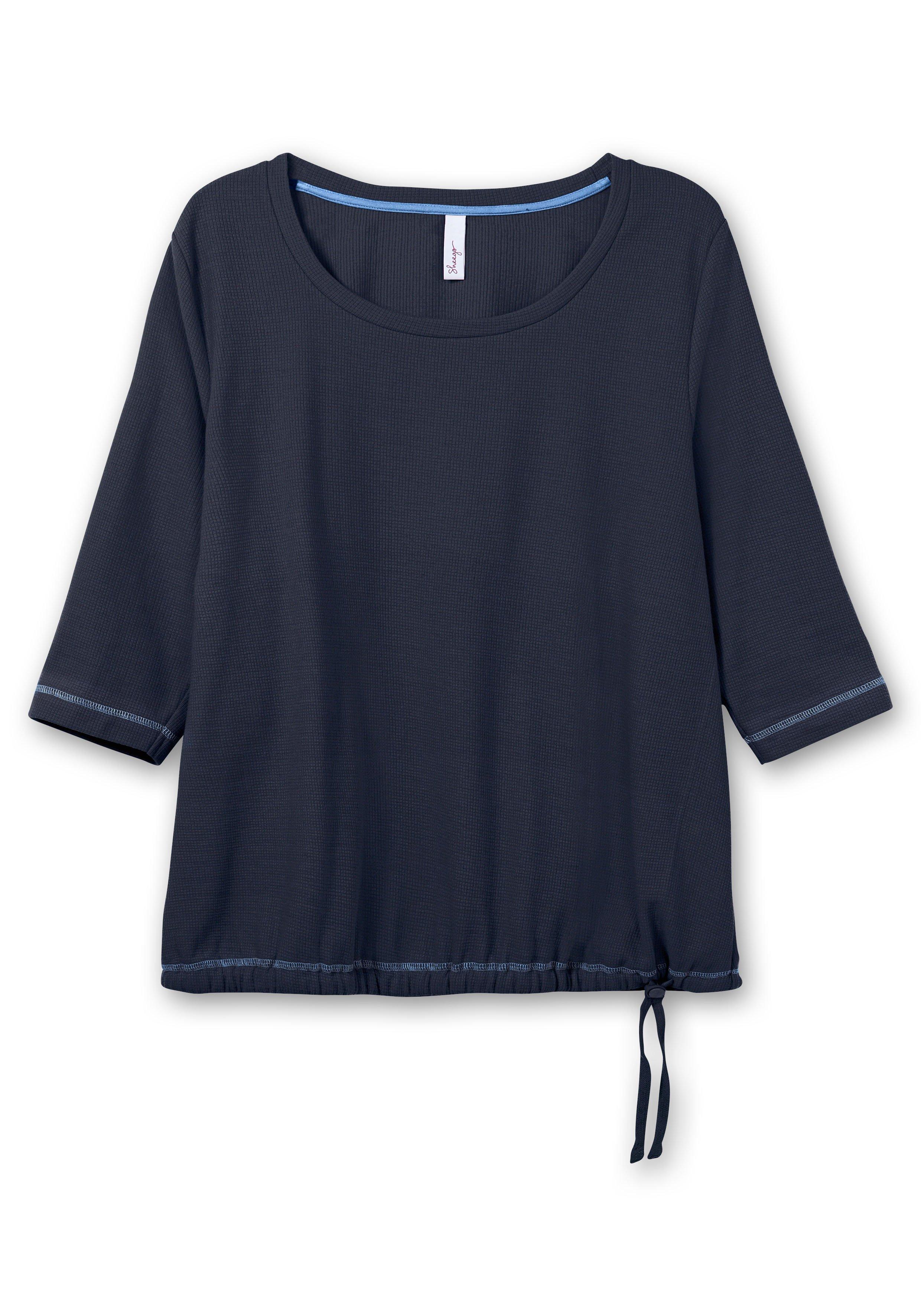 Shirt aus Waffelpiqué, mit Tunnelzug am Saum