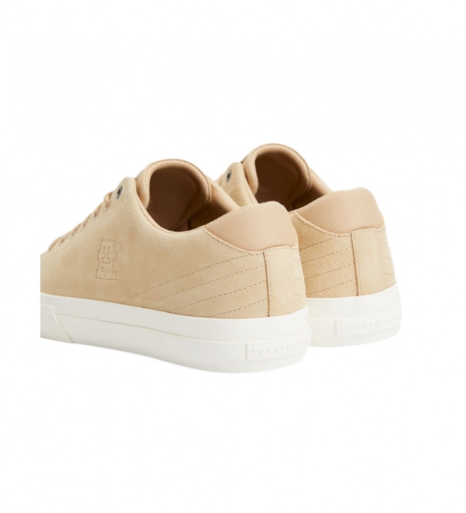 Tênis Tommy Hilfiger rosa de camurça com monograma
